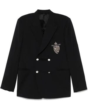 Fendi Patch-Detail Blazer - Black