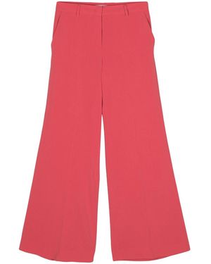 Alberto Biani Pressed-Crease Palazzo Trousers - Pink
