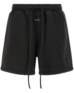 Fear Of God Elasticated Logo Patch Bermuda Shorts - Black