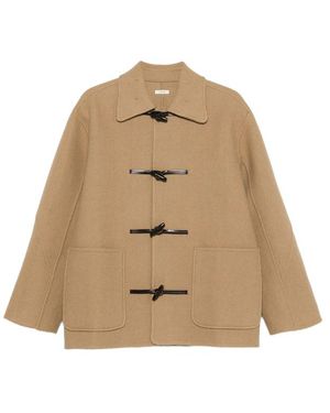 LAMRONS Toggle-Fastening Coat - Natural