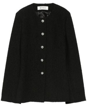 Rohe Button-Fastening Bouclé Jacket - Black