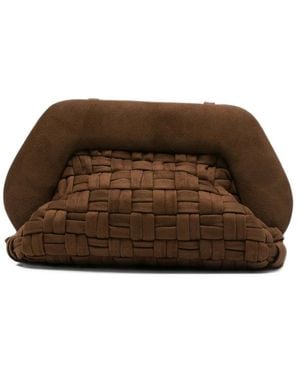 THEMOIRÈ Medium Bios Woven-Design Clutch Bag - Brown