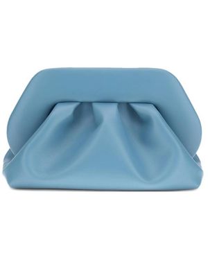 The Moire Medium Bios Gathered Clutch Bag - Blue