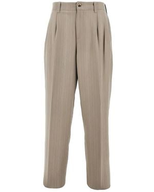 Golden Goose Straight Trousers - Natural