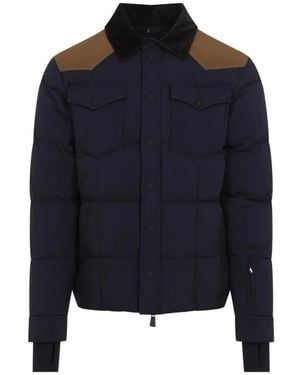 Moncler Geltech Quilted Panelled Down Ski Jacket - Blue