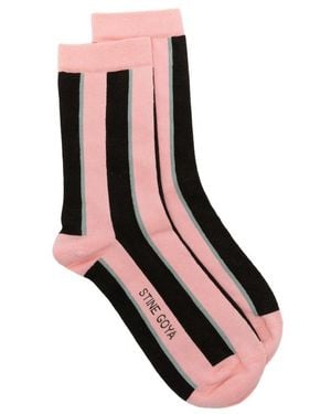 Stine Goya Striped Socks - Brown