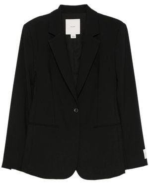 Calvin Klein Single-Breasted Logo-Patch Jacket - Black