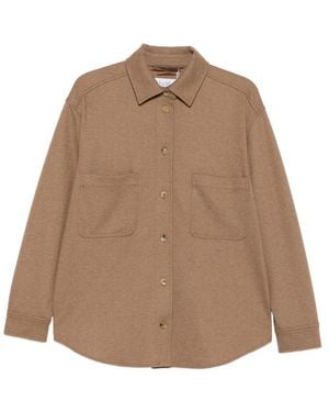 Max Mara Herringbone Patch-Pocket Jacket - Brown