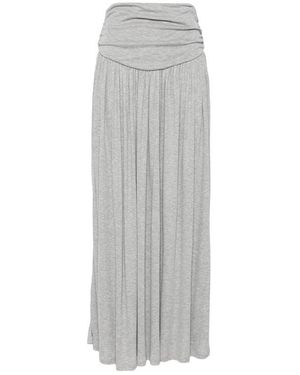 AYA MUSE Gathered Maxi Skirt - Gray