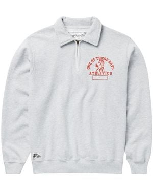 One Of These Days Mustang Athletics Zip Sweatshirt - White