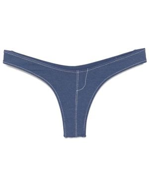 Frankie's Bikinis X Bella Hadid Full Moon Bikini Bottoms - Blue