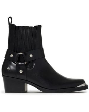 Anine Bing Mid Biker Boots - Black