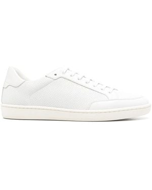 Saint Laurent Court Classic Sl/10 Leather Trainers - White