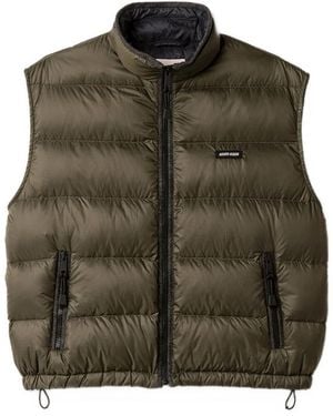 Miu Miu Padded Light Pongé Vest - Green