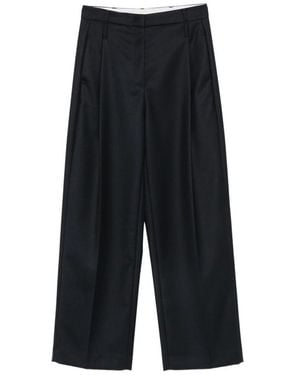 Tela Pleated Wide-Leg Trousers - Black