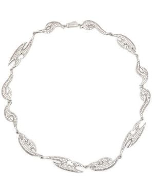 DARKAI Crystal-Embellished Flame Necklace - Metallic