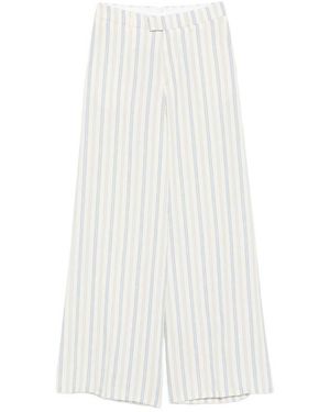Berwich Striped Wide Leg Trousers - White