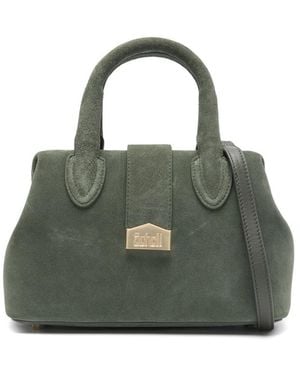 Schell Suede Top-Handles Tote Bag - Green