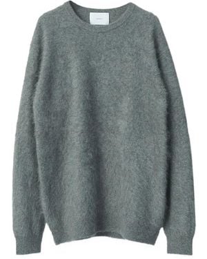Ssstein Shaggy Crew-Neck Jumper - Blue