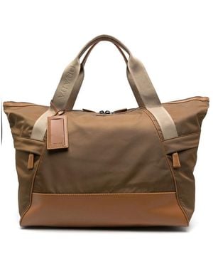 Prada Triangle-Logo Duffle Bag - Brown