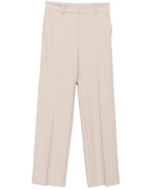 Antonelli Robinia Pressed-Crease Straight-Leg Pants - Natural