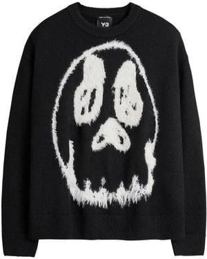 Y-3 Chito Graphic Knitted Jumper - Black