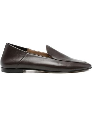 Dear Frances Gio Pointed-Toe Leather Loafers - Black