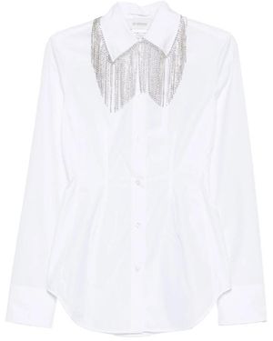 Sportmax Crystal-Detail Shirt - White