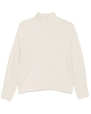 JC Sophie Perla Ribbed-Knit Mock-Neck Jumper - Natural