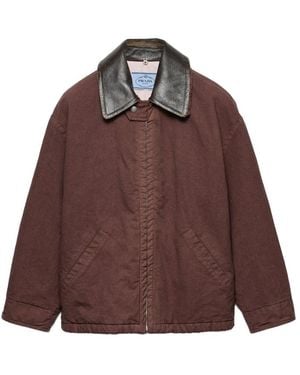 Prada Old Canvas Caban Jacket - Brown