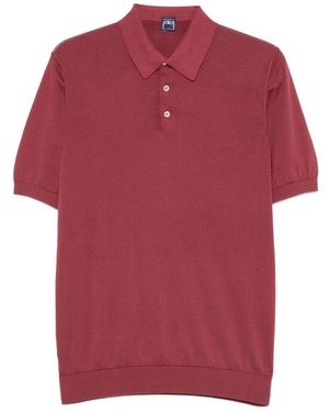 Fedeli Short-Sleeve Polo Shirt - Red