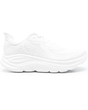 Hoka One One Clifton 10 Logo-Detail Trainers - White