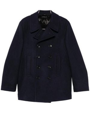 Tom Ford Double-Breasted Peacoat - Blue