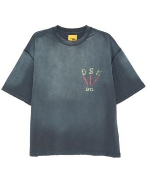 DIET STARTS MONDAY Graphic-Print T-Shirt - Blue