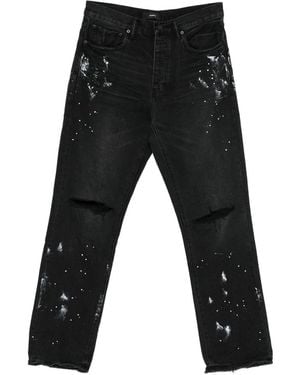 Purple Brand Ripped Paint Jeans - Black