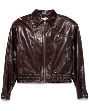 Paloma Wool Leather Jacket - Brown