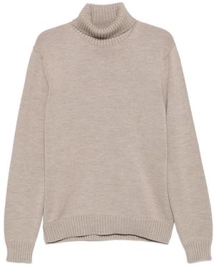 ZANONE-SLOWEAR Ribbed-Knit Roll-Neck Jumper - Natural