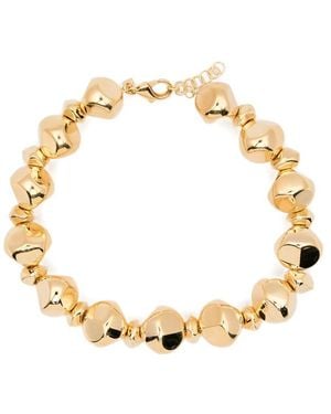 FEDERICA TOSI Mix Stone Lace Necklace - Metallic