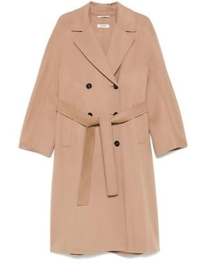 Max Mara Double-Breasted Coat - Natural