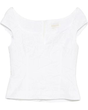 ShuShu/Tong Top V-Neck Short Sleeve - White