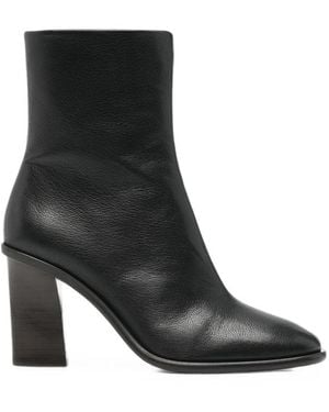 Soeur Lollie Grained Leather Ankle Boots - Black