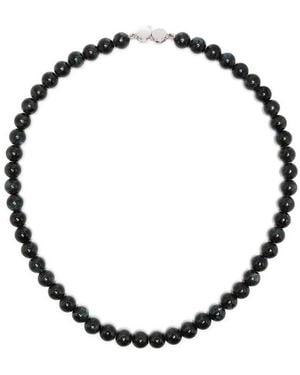 Tom Wood Larvikite Bead Necklace - Black