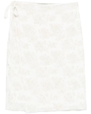 SIR. Blanca Wrap Midi Skirt - White