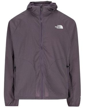 The North Face Hooded Zip Windbreaker Jacket - Purple