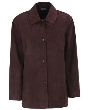 Max Mara Paneled Suede Jacket - Brown