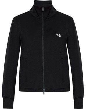 Y-3 Zip-Up Logo Sweatshirt - Black