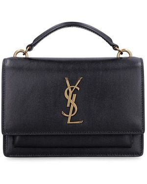 Saint Laurent Cassandra Leather Cross Body Bag - Blue
