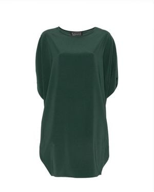 Gianluca Capannolo Iris Batwing-Sleeve Boat-Neck Midi Dress - Green