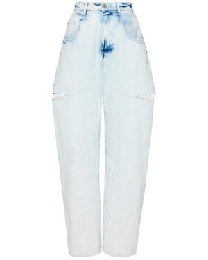 Maison Margiela Slashed Barrel-Leg Jeans - Blue