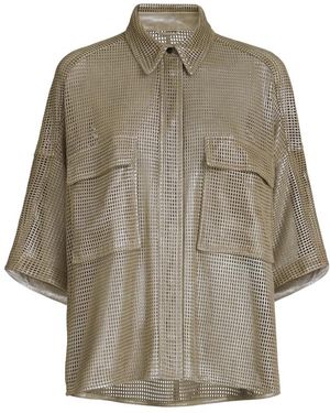 Brunello Cucinelli Short-Sleeves Shirt - Grey